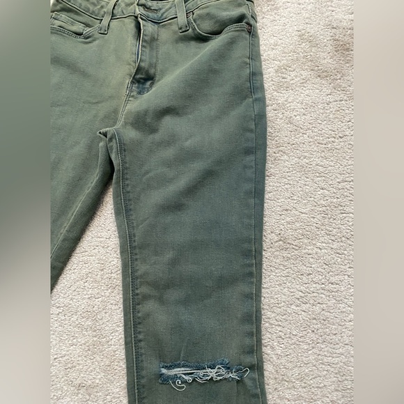 Just Black green gray distressed skinny jeans - Picture 3 of 5